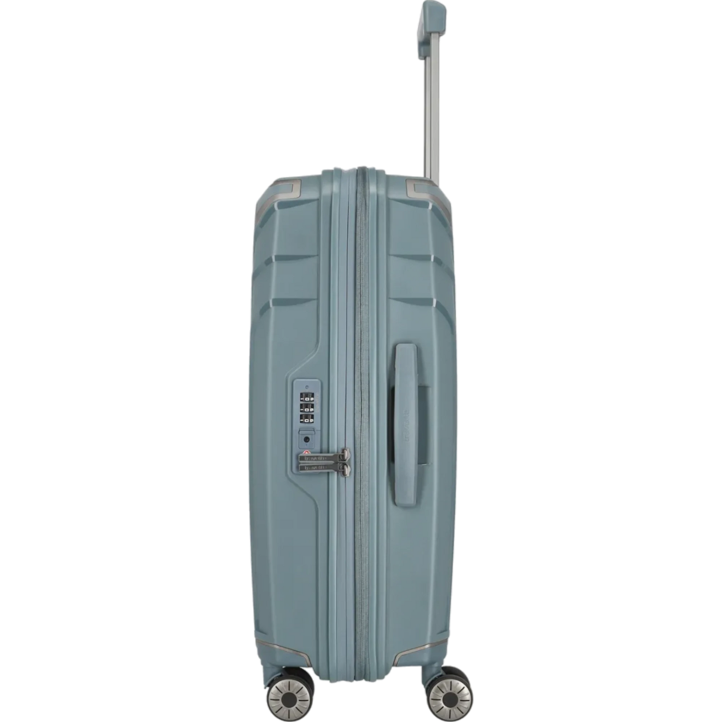 Travelite Elvaa 4-Rollen-Trolley M 66 cm -Blaugrau KOFFER-PLUS.COM