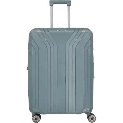 Travelite Elvaa 4-Rollen-Trolley M 66 cm -Blaugrau KOFFER-PLUS.COM