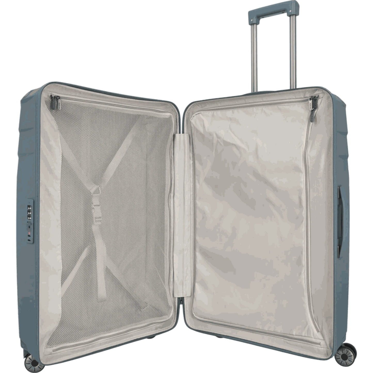 Travelite Elvaa 4-Rollen-Trolley L 76 cm -Blaugrau KOFFER-PLUS.COM