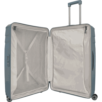 Travelite Elvaa 4-Rollen-Trolley L 76 cm -Blaugrau KOFFER-PLUS.COM