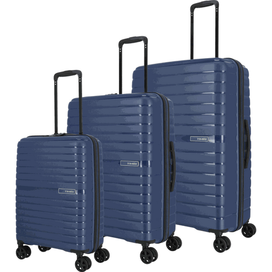 Travelite Trient 4-Rollen-Kofferset 3tlg. L/M/S -Blau KOFFER-PLUS.COM