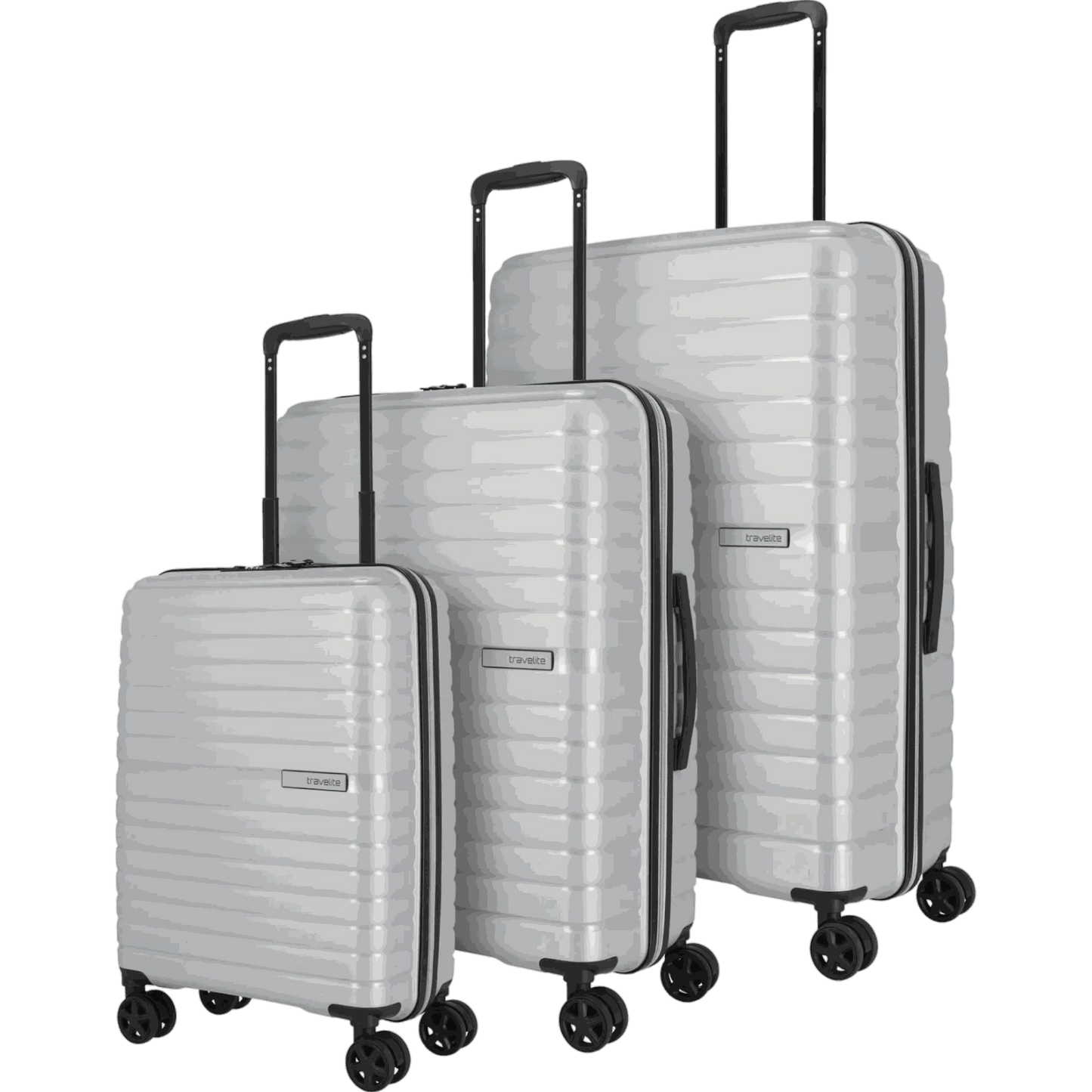 Travelite Trient 4-Rollen-Kofferset 3tlg. L/M/S -Silber KOFFER-PLUS.COM