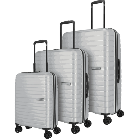 Travelite Trient 4-Rollen-Kofferset 3tlg. L/M/S -Silber KOFFER-PLUS.COM