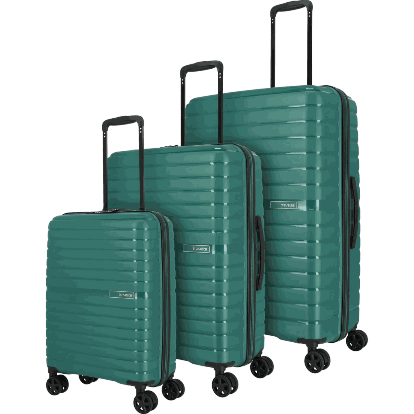 Travelite Trient 4-Rollen-Kofferset 3tlg. L/M/S -Grün KOFFER-PLUS.COM