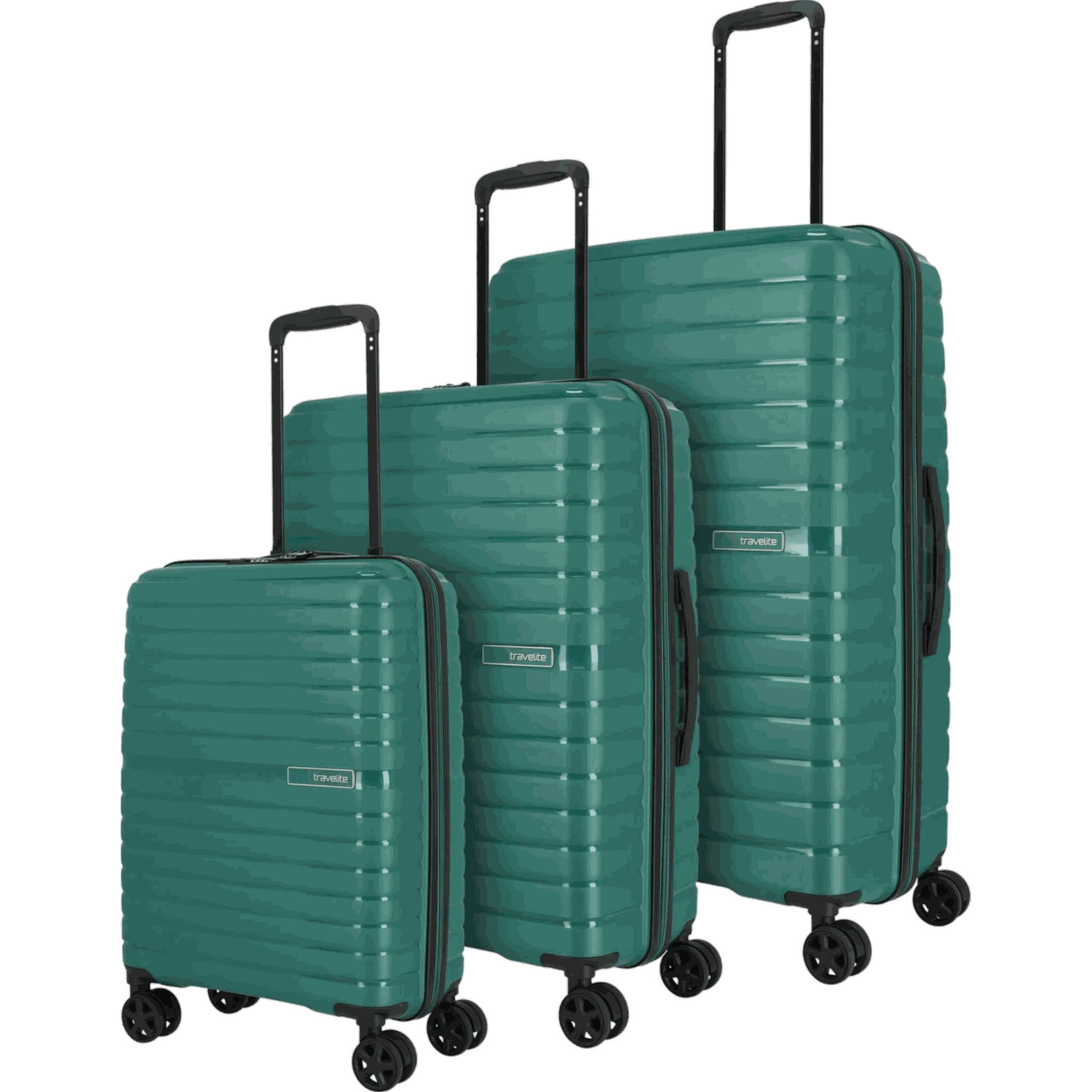 Travelite Trient 4-Rollen-Kofferset 3tlg. L/M/S -Grün KOFFER-PLUS.COM