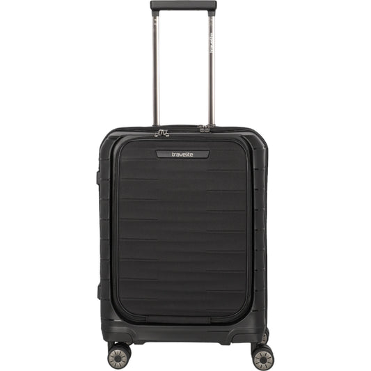 Travelite Mooby  4-Rollen-Handgepäcktrolley mit Vortasche 55 cm -Schwa KOFFER-PLUS.COM