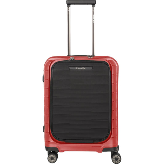 Travelite Mooby  4-Rollen-Handgepäcktrolley mit Vortasche 55 cm -Rot KOFFER-PLUS.COM