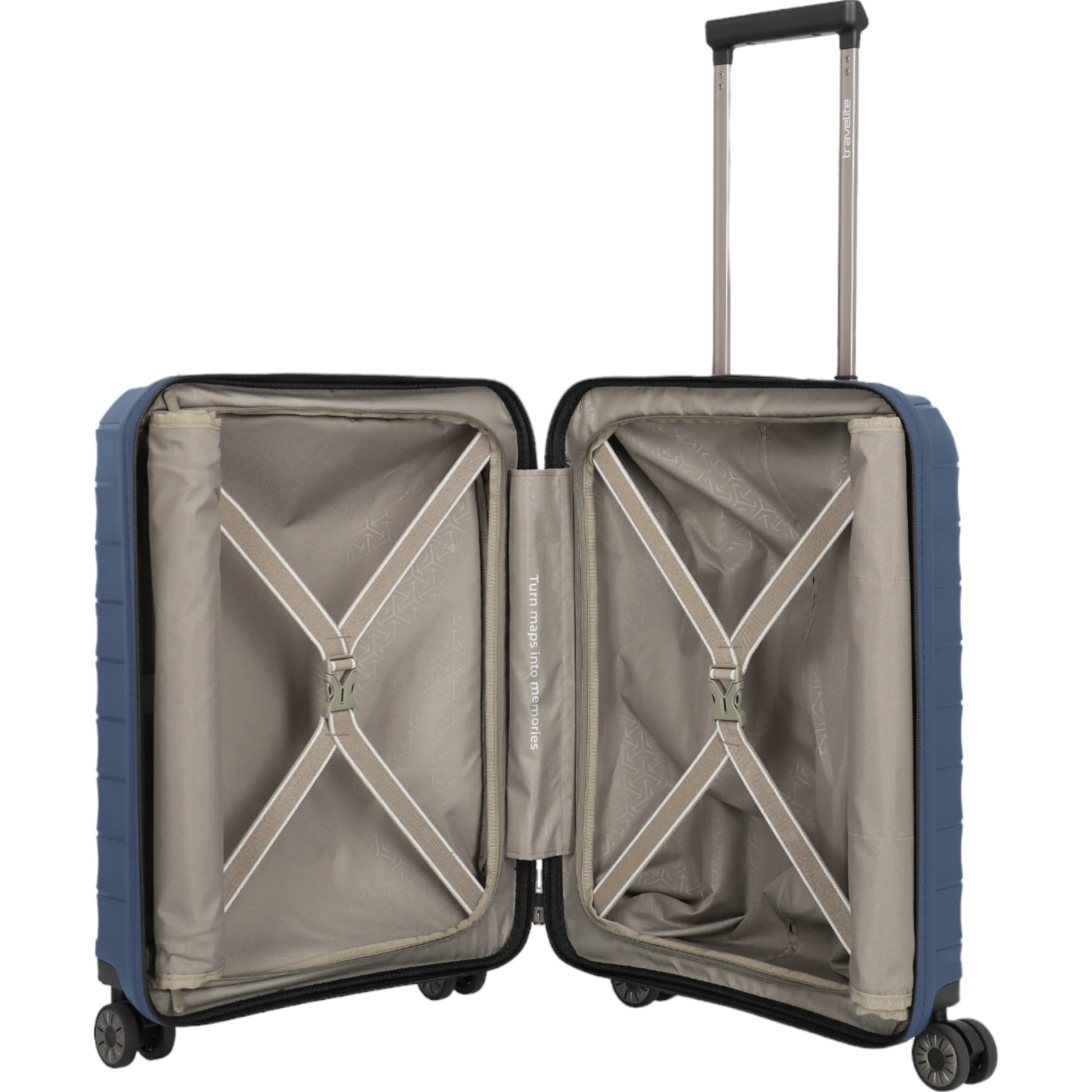 Travelite Mooby  4-Rollen-Handgepäcktrolley mit Vortasche 55 cm -Marin KOFFER-PLUS.COM