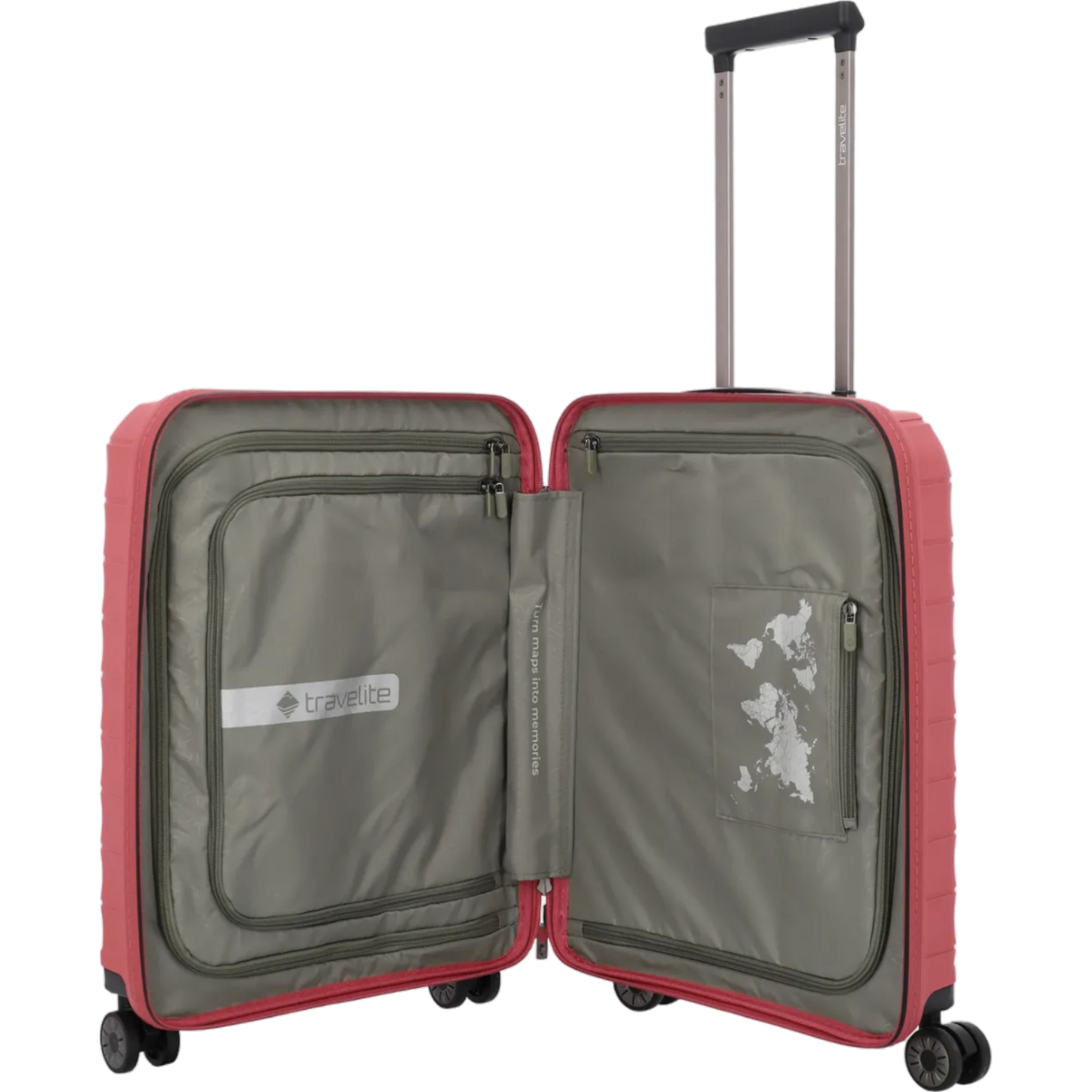 Travelite Mooby  4-Rollen-Handgepäcktrolley 55 cm -Rot KOFFER-PLUS.COM