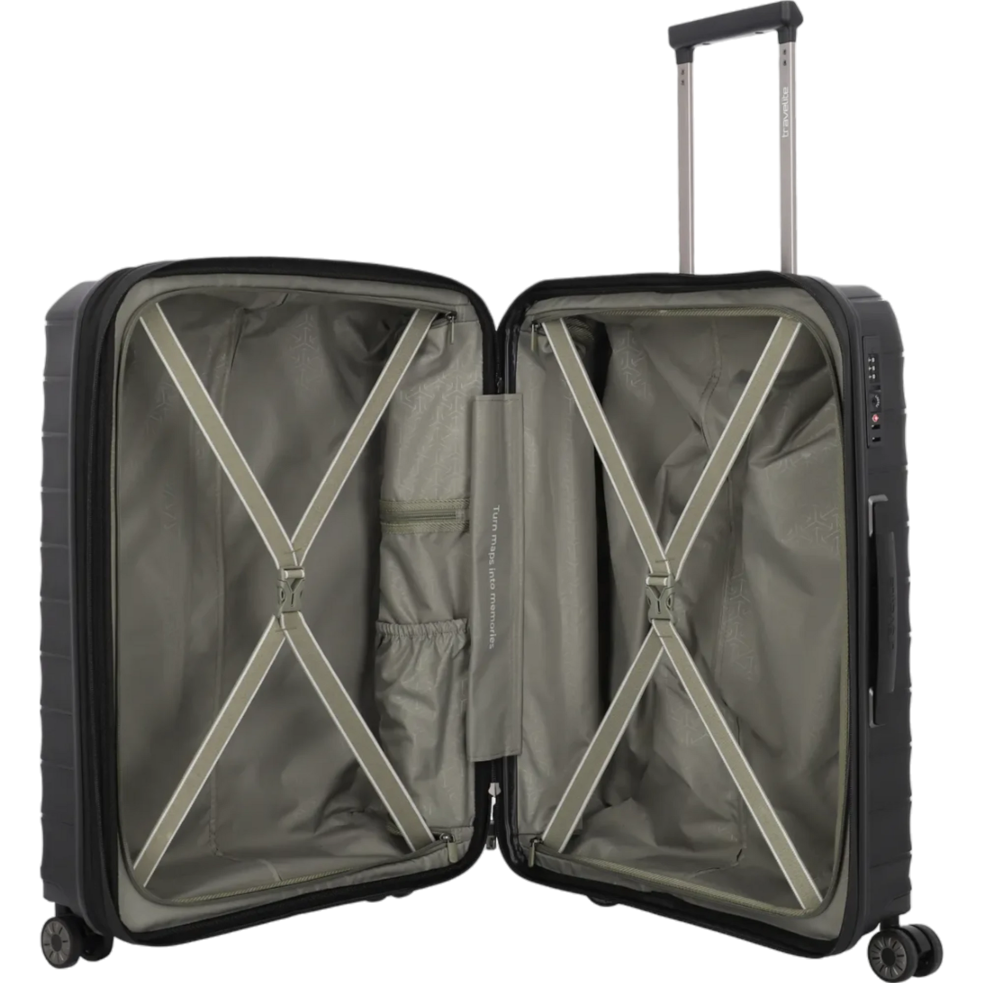 Travelite Mooby  4-Rollen-Trolley 66 cm -Schwarz KOFFER-PLUS.COM