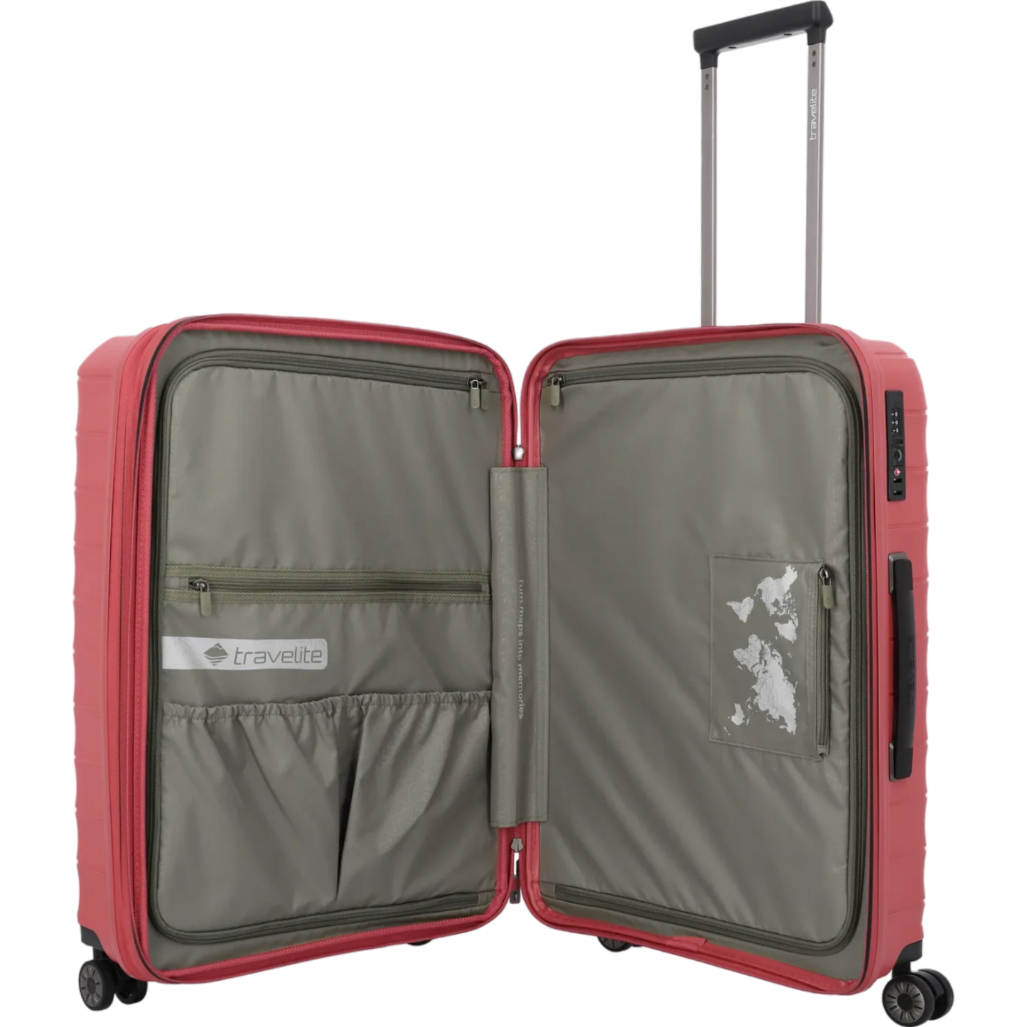 Travelite Mooby  4-Rollen-Trolley 66 cm -Rot KOFFER-PLUS.COM