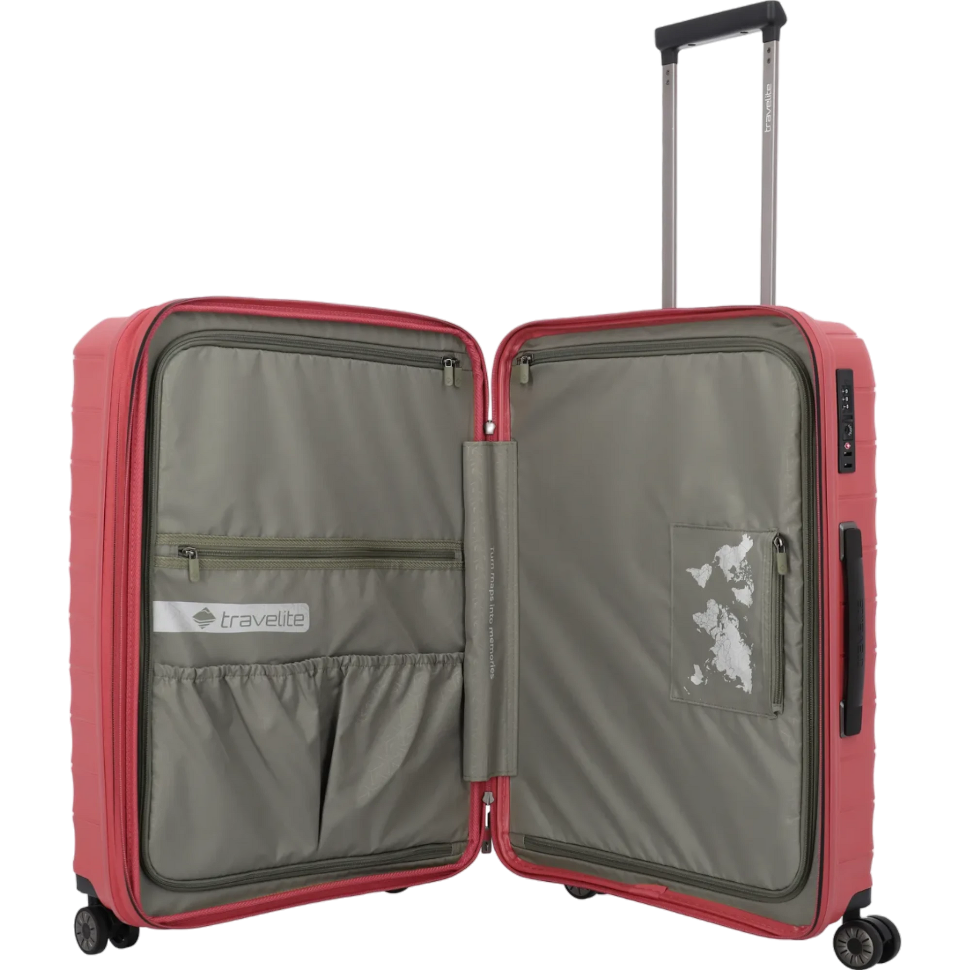 Travelite Mooby  4-Rollen-Trolley 66 cm -Rot KOFFER-PLUS.COM