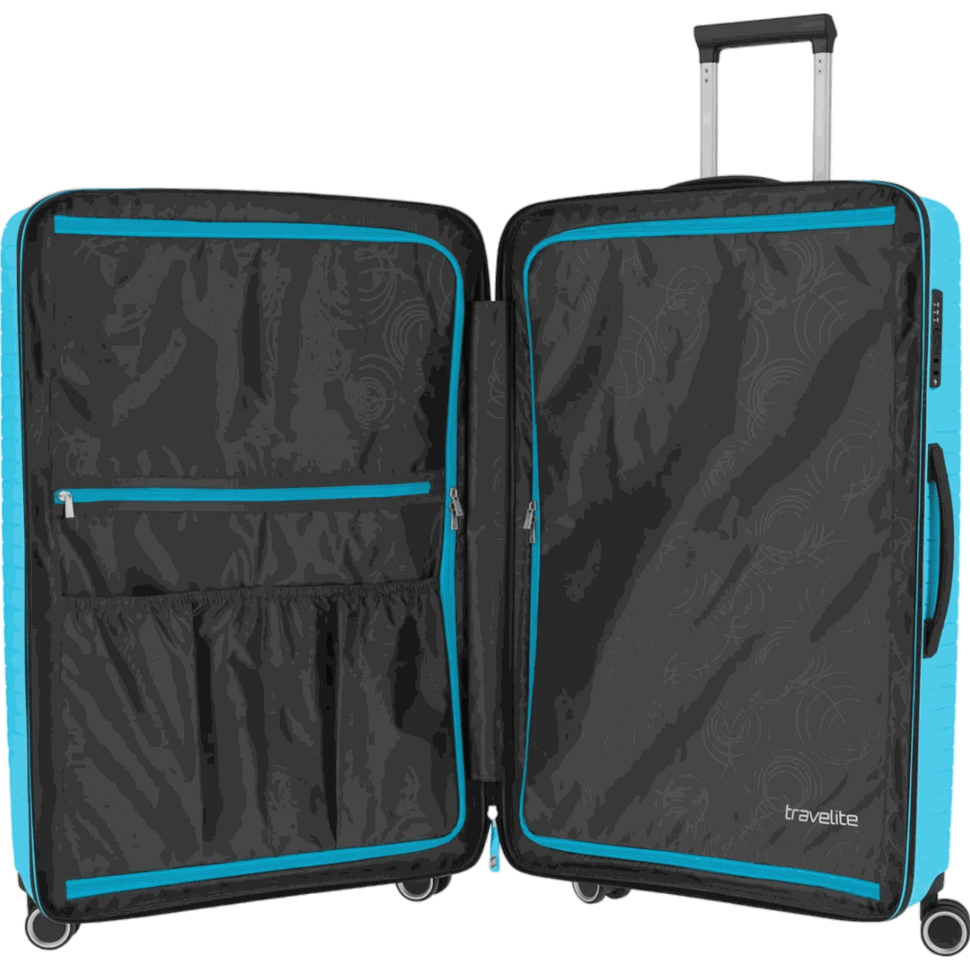 Travelite Orbita 4-Rollen-Trolley L 77 cm -Türkis KOFFER-PLUS.COM