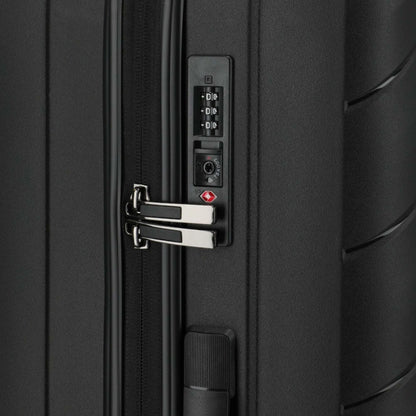 Travelite Burano 4-Rollen-Koffer Set 3tlg L/M/S -black KOFFER-PLUS.COM