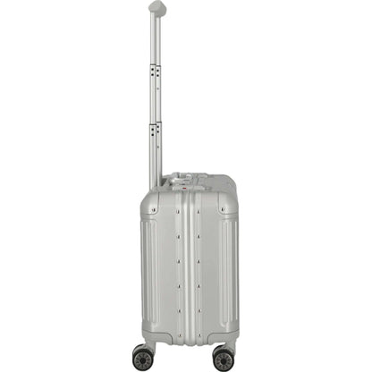 Travelite Next 4-Rad Business Trolley aus Aluminium 44 cm -Silber KOFFER-PLUS.COM