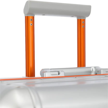 Travelite Next 4-Rollen-Trolley aus Aluminium 77 cm -Silber-Orange KOFFER-PLUS.COM