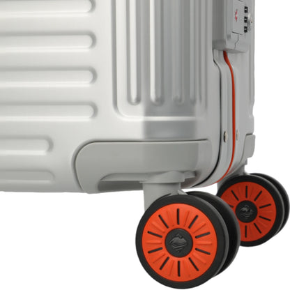 Travelite Next 4-Rollen-Trolley aus Aluminium 77 cm -Silber-Orange KOFFER-PLUS.COM