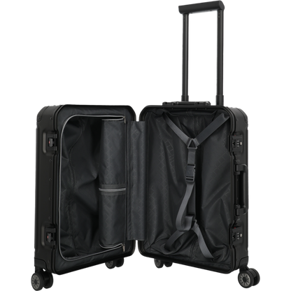 Travelite Next 4-Rollen-Kabinentrolley aus Aluminium 55 cm -Schwarz KOFFER-PLUS.COM