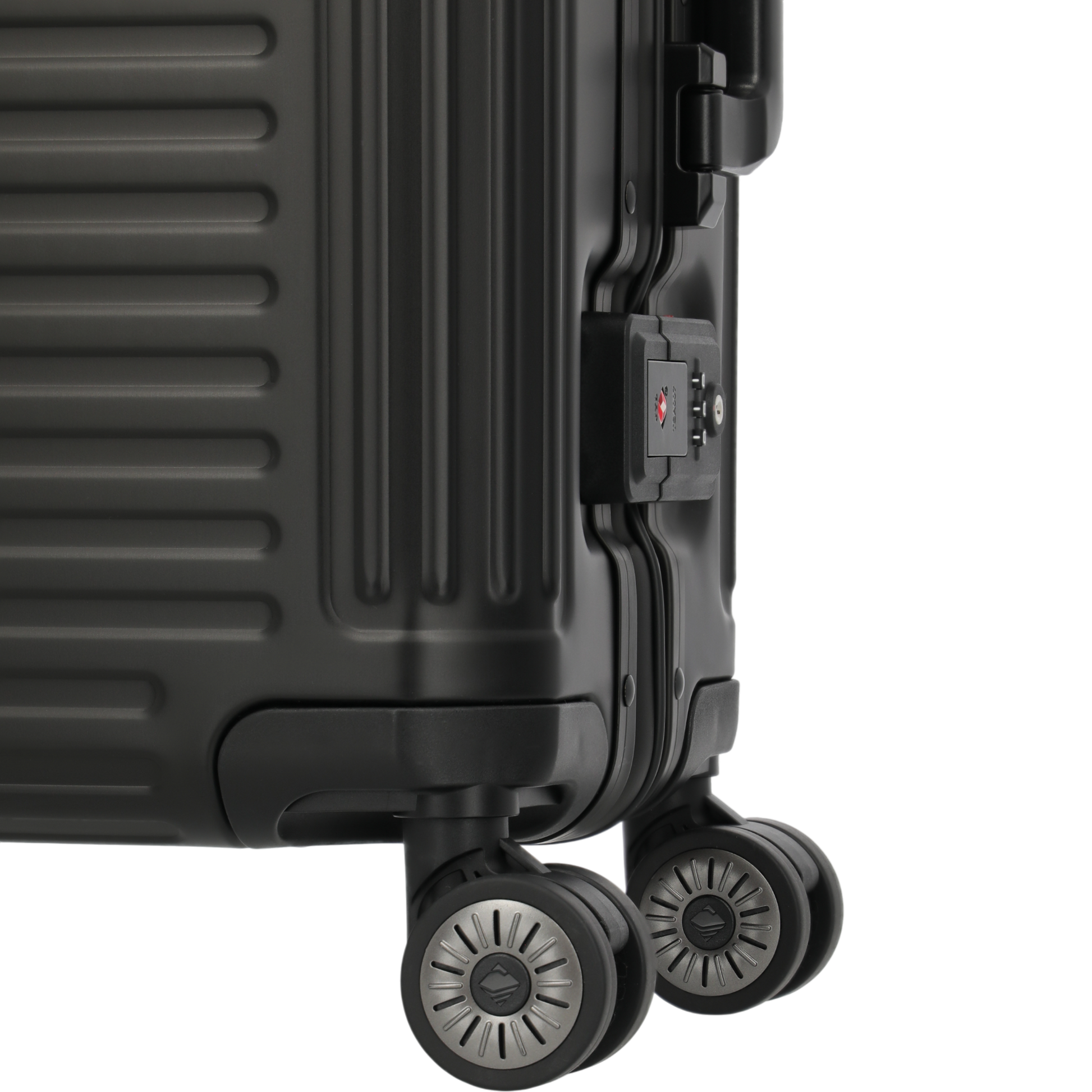 Travelite Next 4-Rollen-Kabinentrolley aus Aluminium 55 cm -Schwarz KOFFER-PLUS.COM