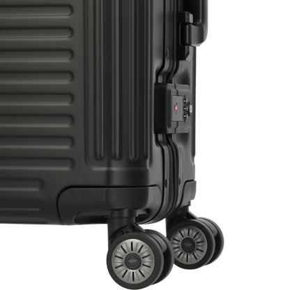 Travelite Next 4-Rollen-Kabinentrolley aus Aluminium 55 cm -Schwarz KOFFER-PLUS.COM