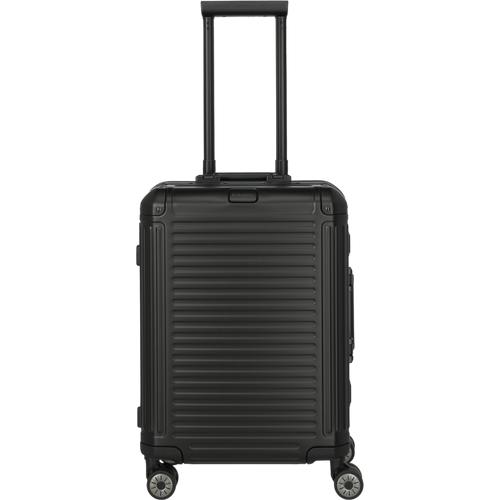Travelite Next  4-Rollen-Kabinentrolley aus Aluminium 55 cm -Schwarz
