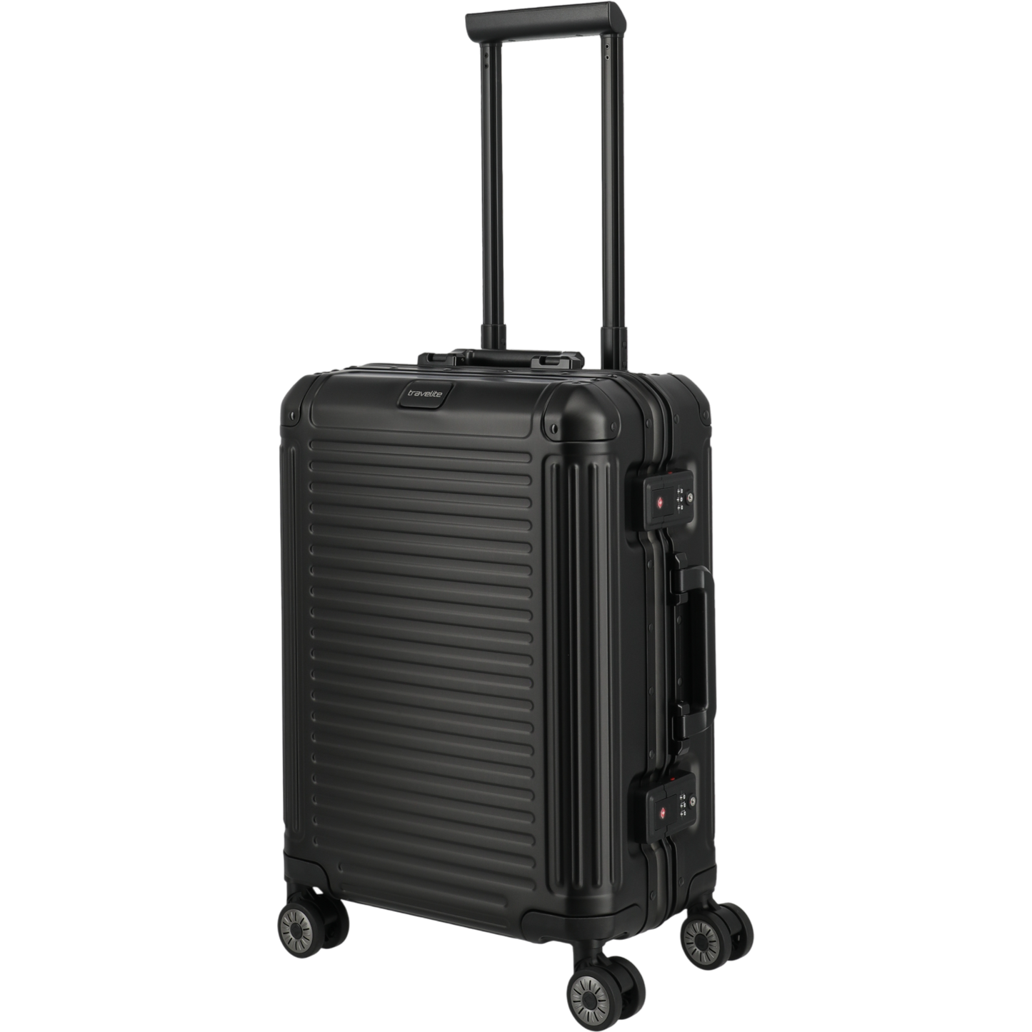 Travelite Next 4-Rollen-Kabinentrolley aus Aluminium 55 cm -Schwarz KOFFER-PLUS.COM