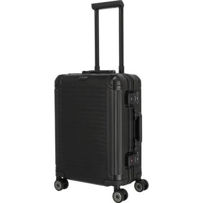 Travelite Next  4-Rollen-Kabinentrolley aus Aluminium 55 cm -Schwarz KOFFER-PLUS.COM