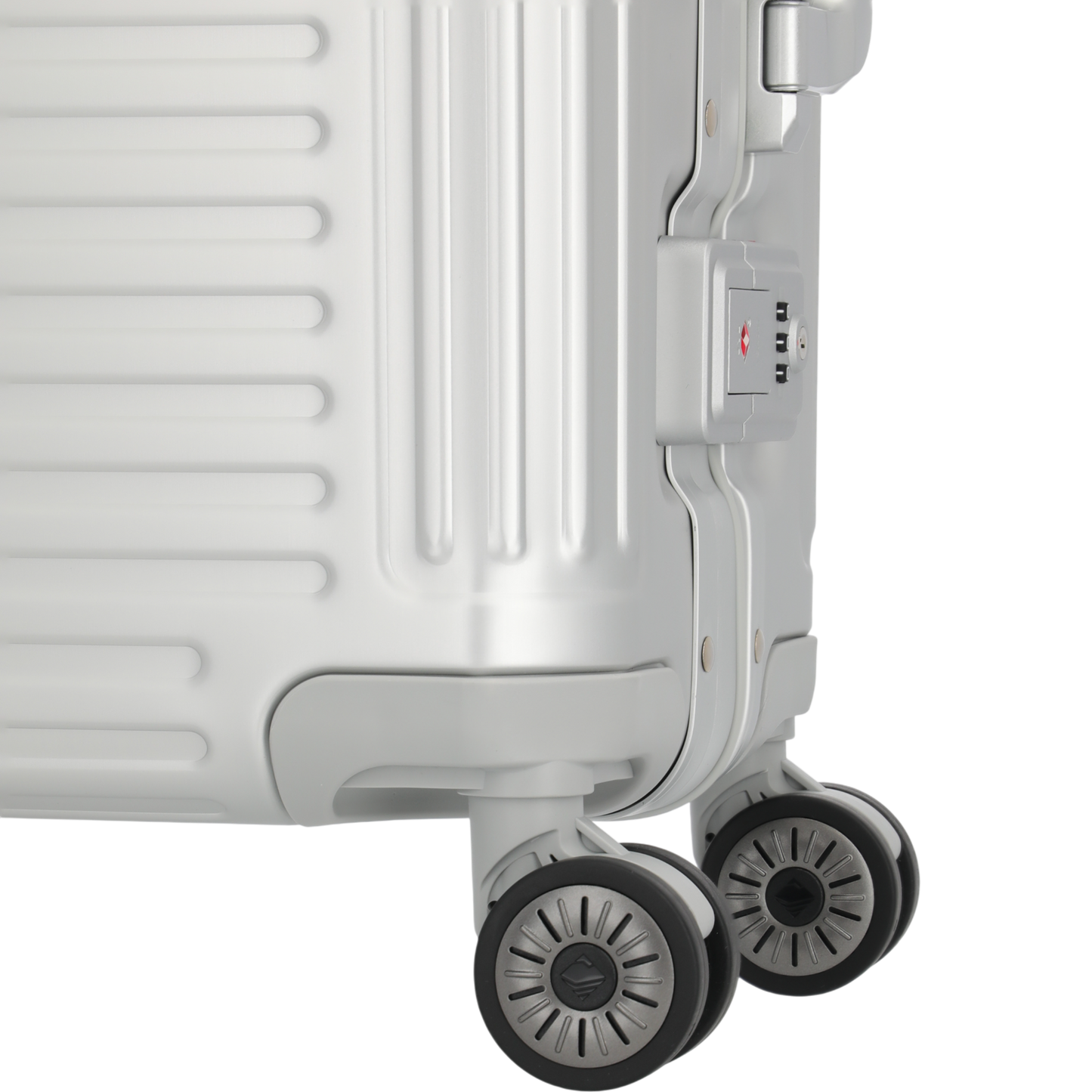 Travelite Next 4-Rollen-Kabinentrolley aus Aluminium 55 cm -Silber KOFFER-PLUS.COM