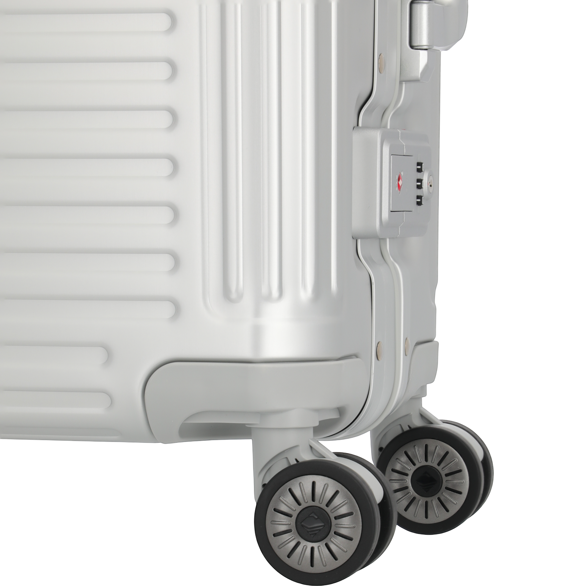 Travelite Next 4-Rollen-Kabinentrolley aus Aluminium 55 cm -Silber KOFFER-PLUS.COM