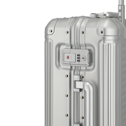 Travelite Next 4-Rollen-Kabinentrolley aus Aluminium 55 cm -Silber KOFFER-PLUS.COM