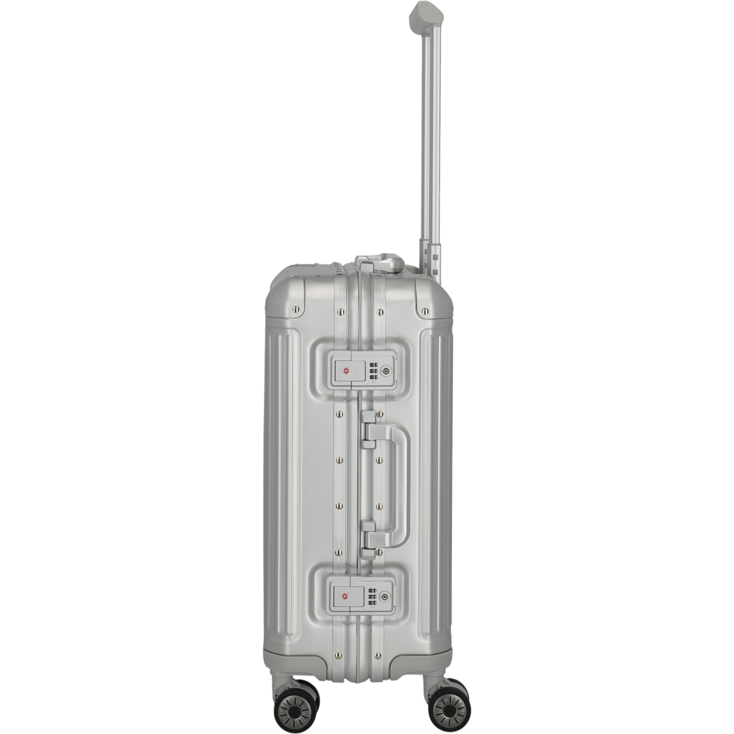 Travelite Next 4-Rollen-Kabinentrolley aus Aluminium 55 cm -Silber KOFFER-PLUS.COM