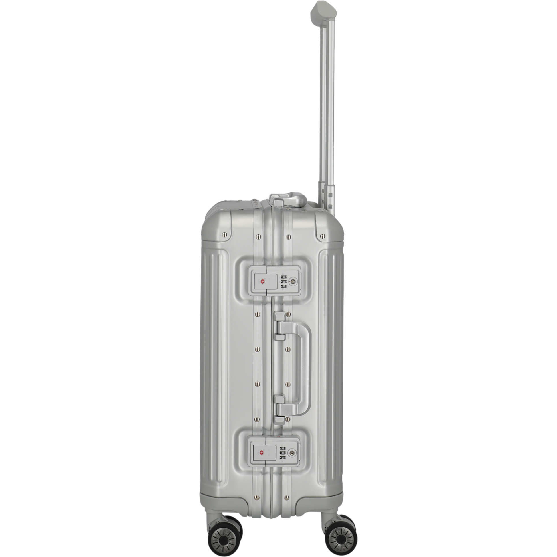 Travelite Next 4-Rollen-Kabinentrolley aus Aluminium 55 cm -Silber KOFFER-PLUS.COM