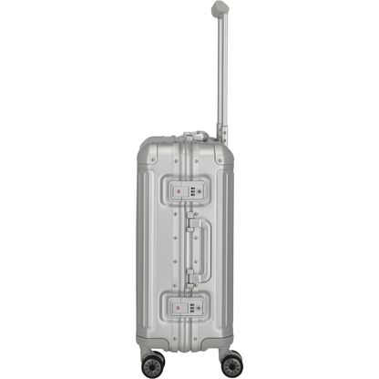 Travelite Next 4-Rollen-Kabinentrolley aus Aluminium 55 cm -Silber KOFFER-PLUS.COM