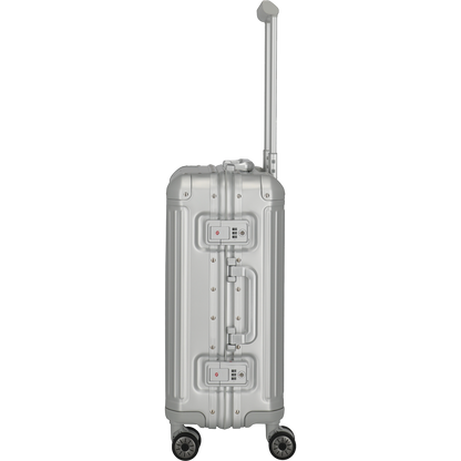 Travelite Next 4-Rollen-Kabinentrolley aus Aluminium 55 cm -Silber KOFFER-PLUS.COM