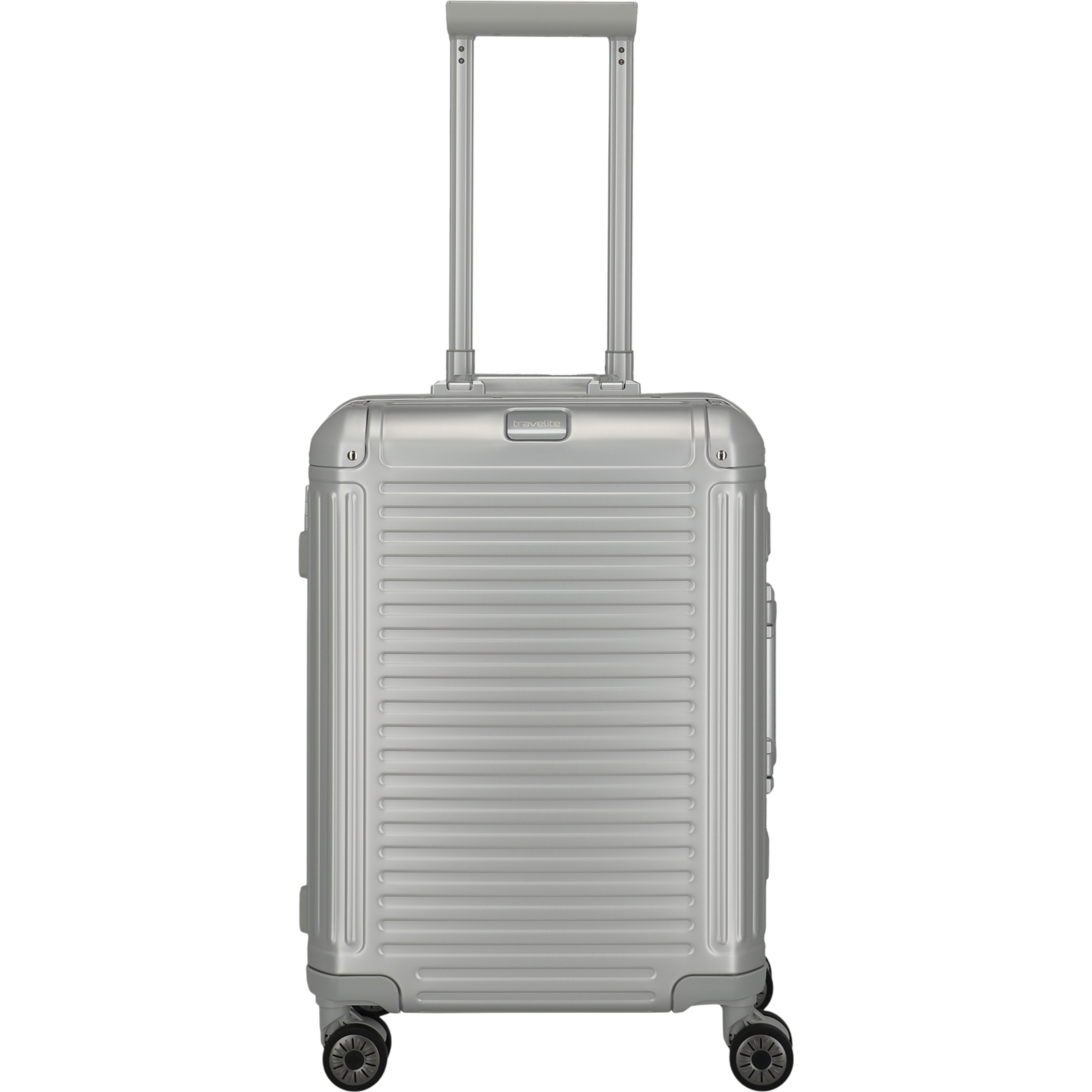 Travelite Next 4-Rollen-Kabinentrolley aus Aluminium 55 cm -Silber KOFFER-PLUS.COM