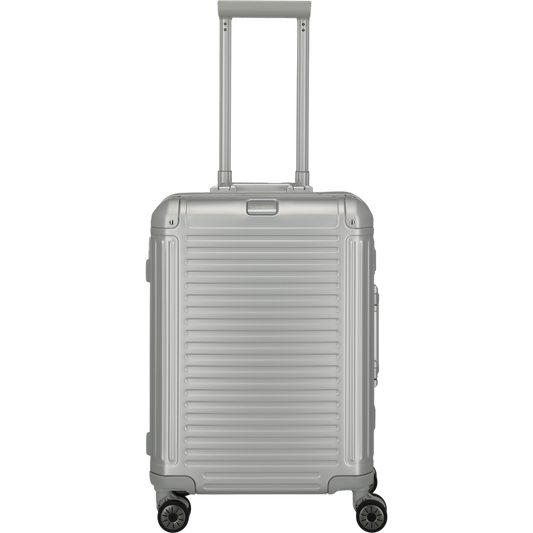 Travelite Next 4-Rollen-Kabinentrolley aus Aluminium 55 cm -Silber KOFFER-PLUS.COM