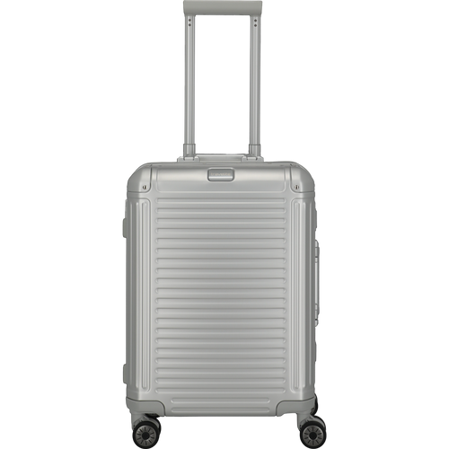Travelite Next  4-Rollen-Kabinentrolley aus Aluminium 55 cm -Silber