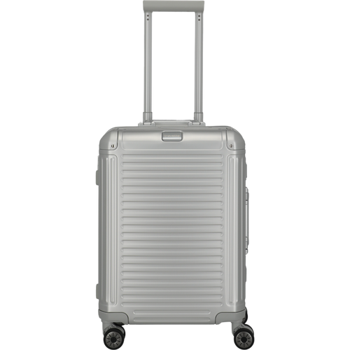 Travelite Next  4-Rollen-Kabinentrolley aus Aluminium 55 cm -Silber