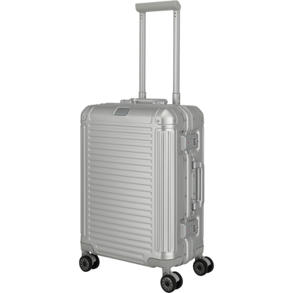 Travelite Next 4-Rollen-Kabinentrolley aus Aluminium 55 cm -Silber KOFFER-PLUS.COM