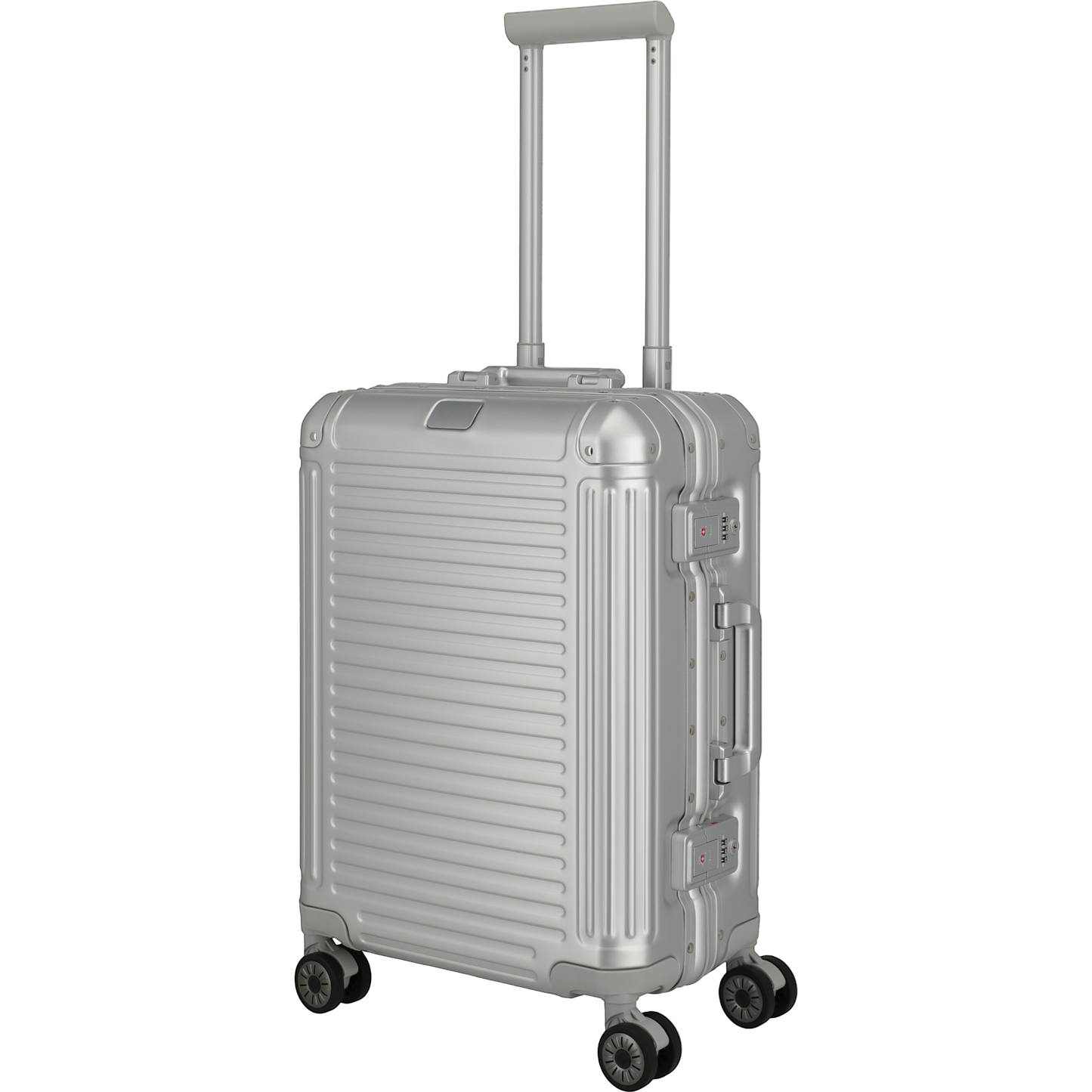 Travelite Next 4-Rollen-Kabinentrolley aus Aluminium 55 cm -Silber KOFFER-PLUS.COM