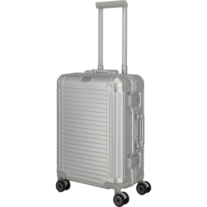 Travelite Next 4-Rollen-Kabinentrolley aus Aluminium 55 cm -Silber KOFFER-PLUS.COM