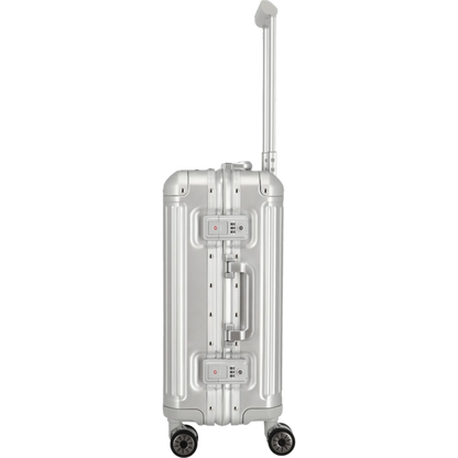 Travelite Next  4-Rollen-Kabinentrolley aus Aluminium 55 cm -Silber KOFFER-PLUS.COM