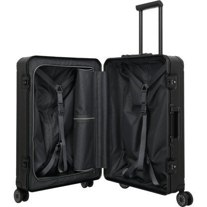 Travelite Next 4-Rollen-Trolley aus Aluminium 67 cm -Schwarz KOFFER-PLUS.COM