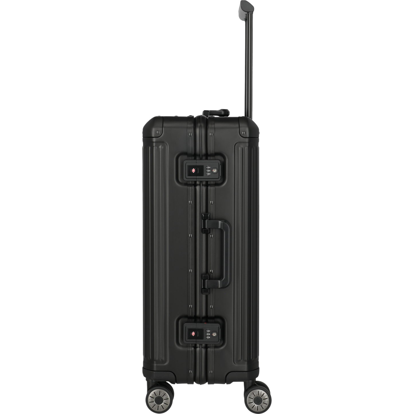 Travelite Next 4-Rollen-Trolley aus Aluminium 67 cm -Schwarz KOFFER-PLUS.COM