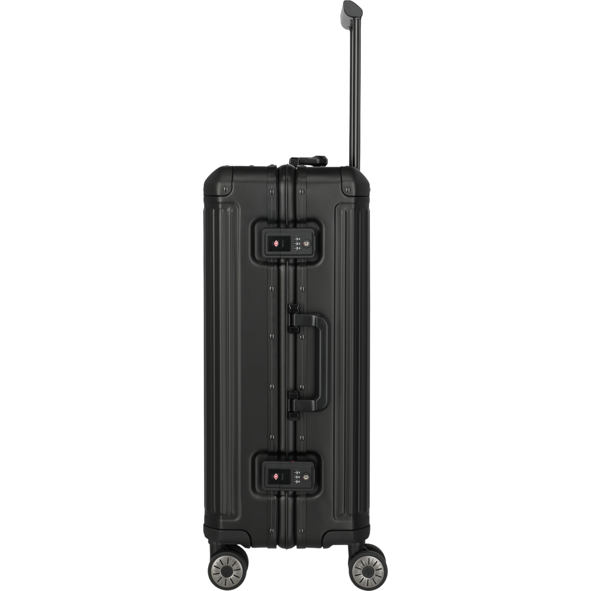 Travelite Next 4-Rollen-Trolley aus Aluminium 67 cm -Schwarz KOFFER-PLUS.COM