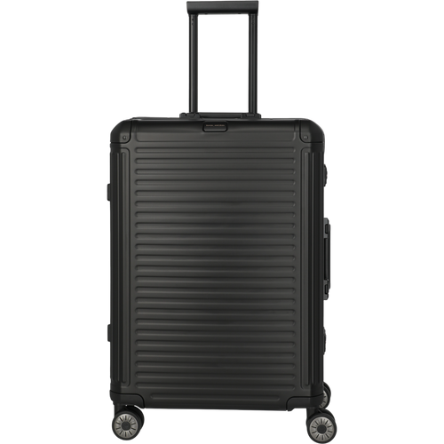 Travelite Next 4-Rollen-Trolley aus Aluminium 67 cm -Schwarz