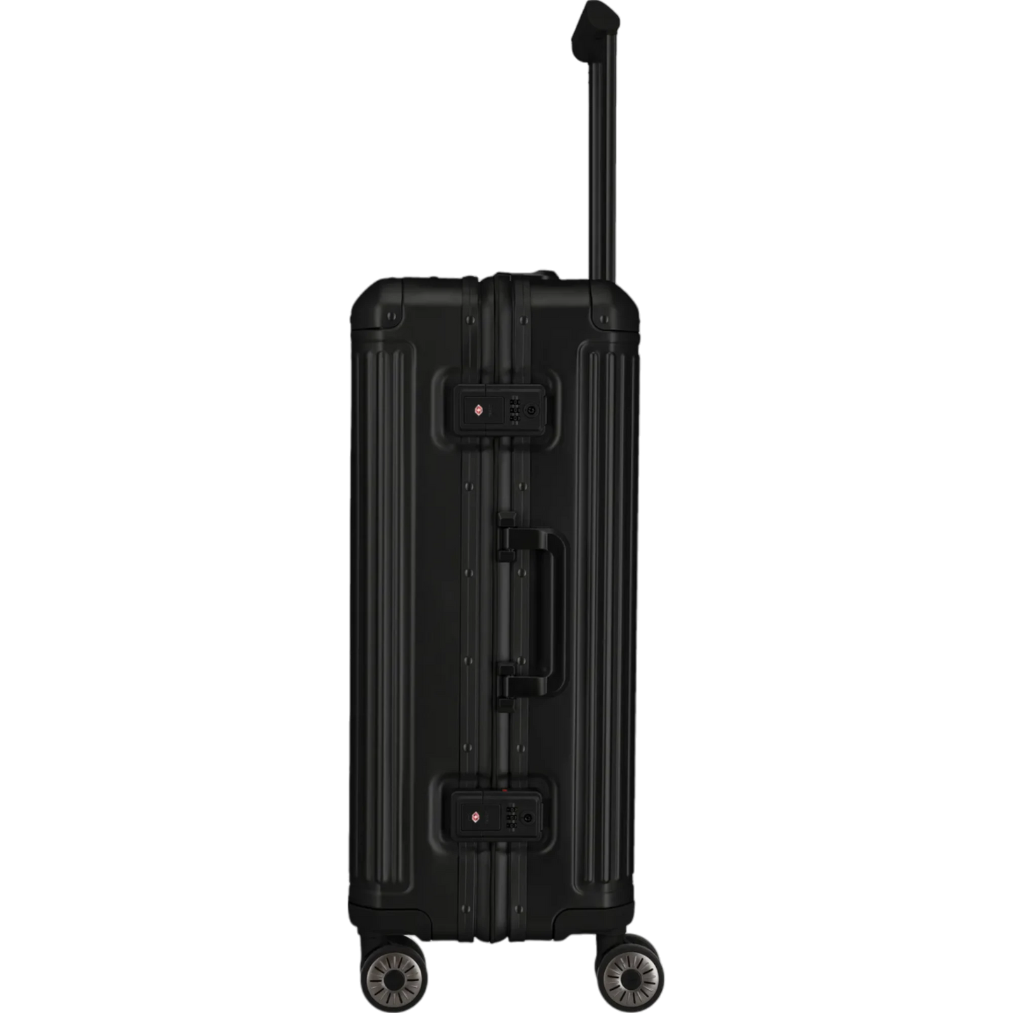 Travelite Next  4-Rollen-Trolley aus Aluminium 67 cm -Schwarz KOFFER-PLUS.COM