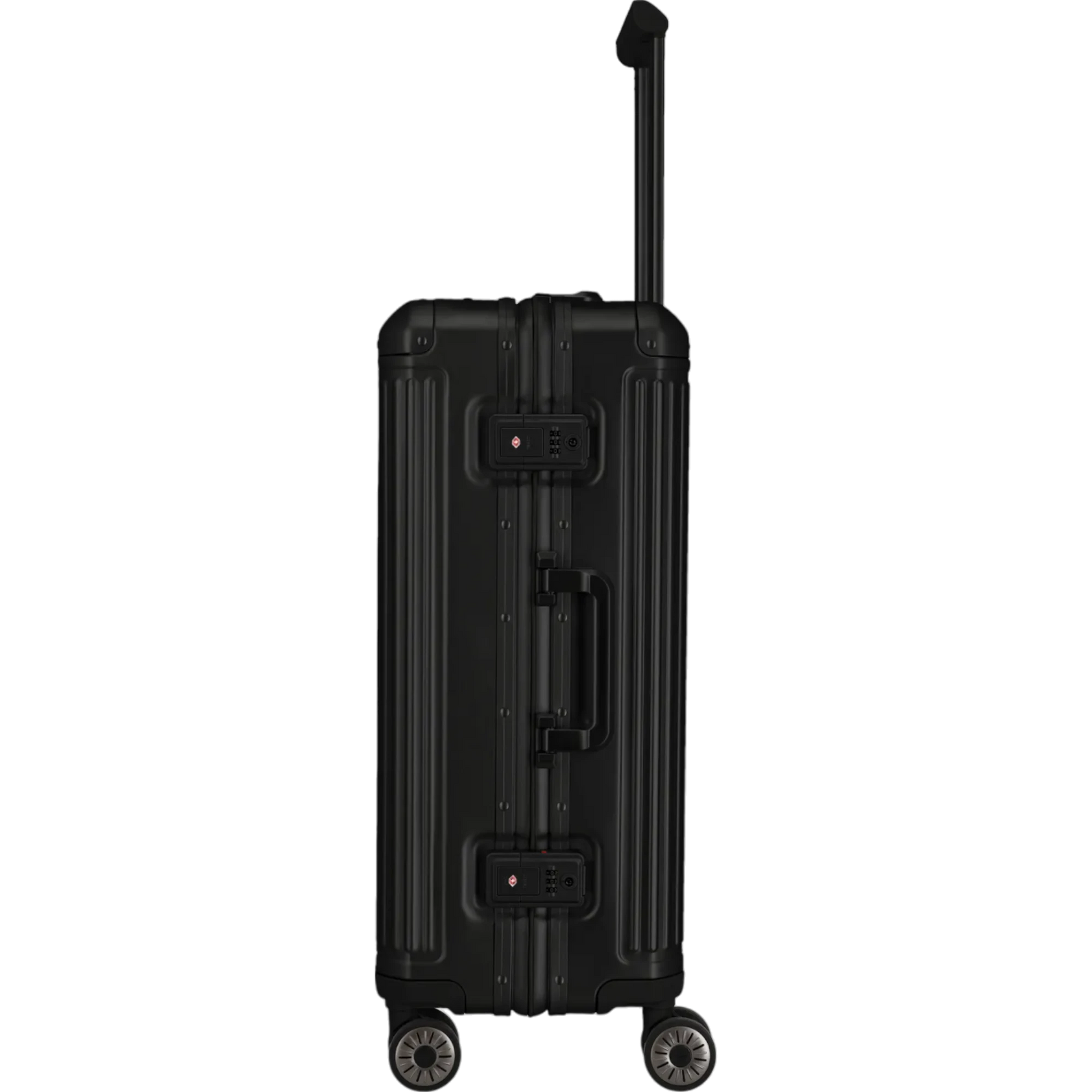 Travelite Next  4-Rollen-Trolley aus Aluminium 67 cm -Schwarz KOFFER-PLUS.COM