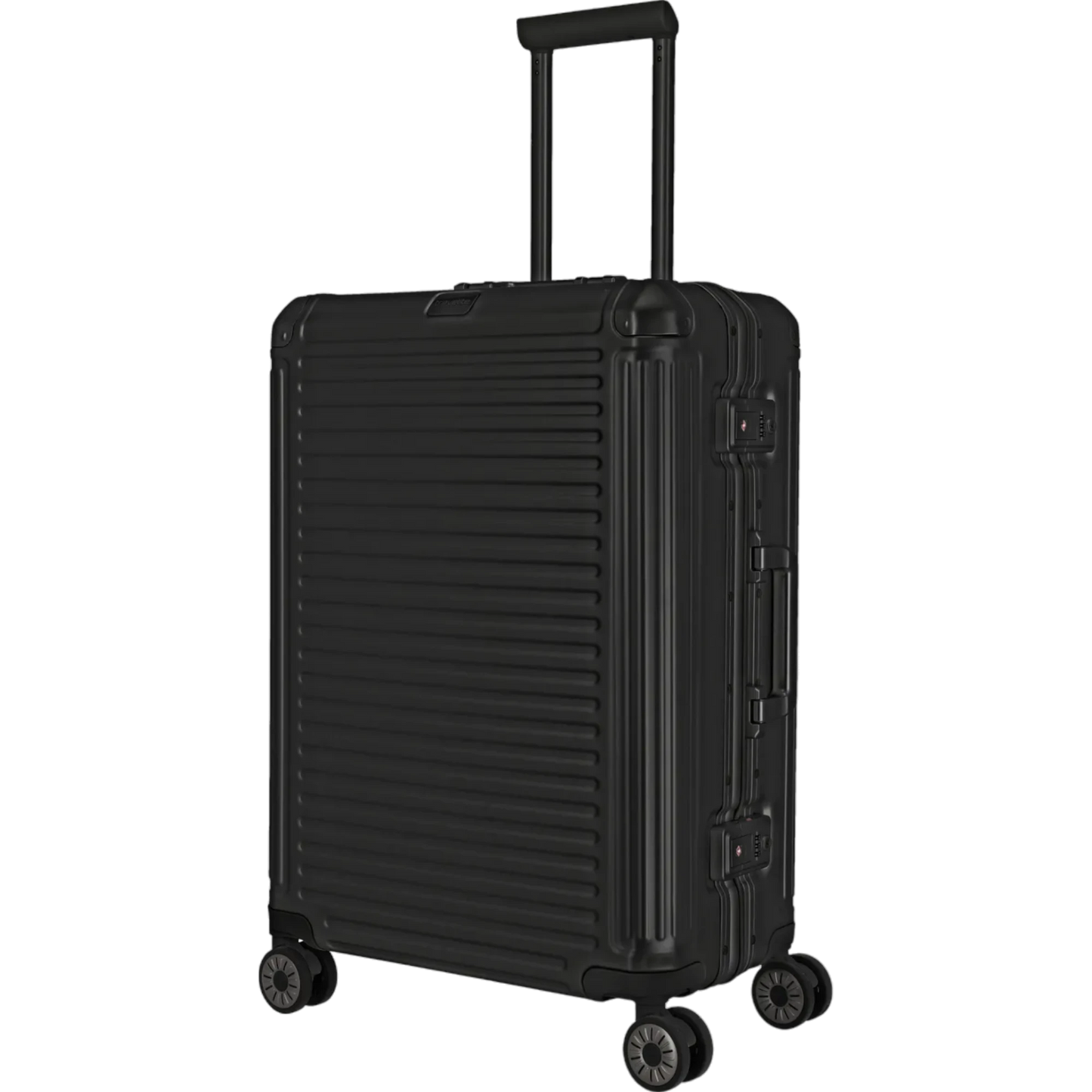 Travelite Next  4-Rollen-Trolley aus Aluminium 67 cm -Schwarz KOFFER-PLUS.COM