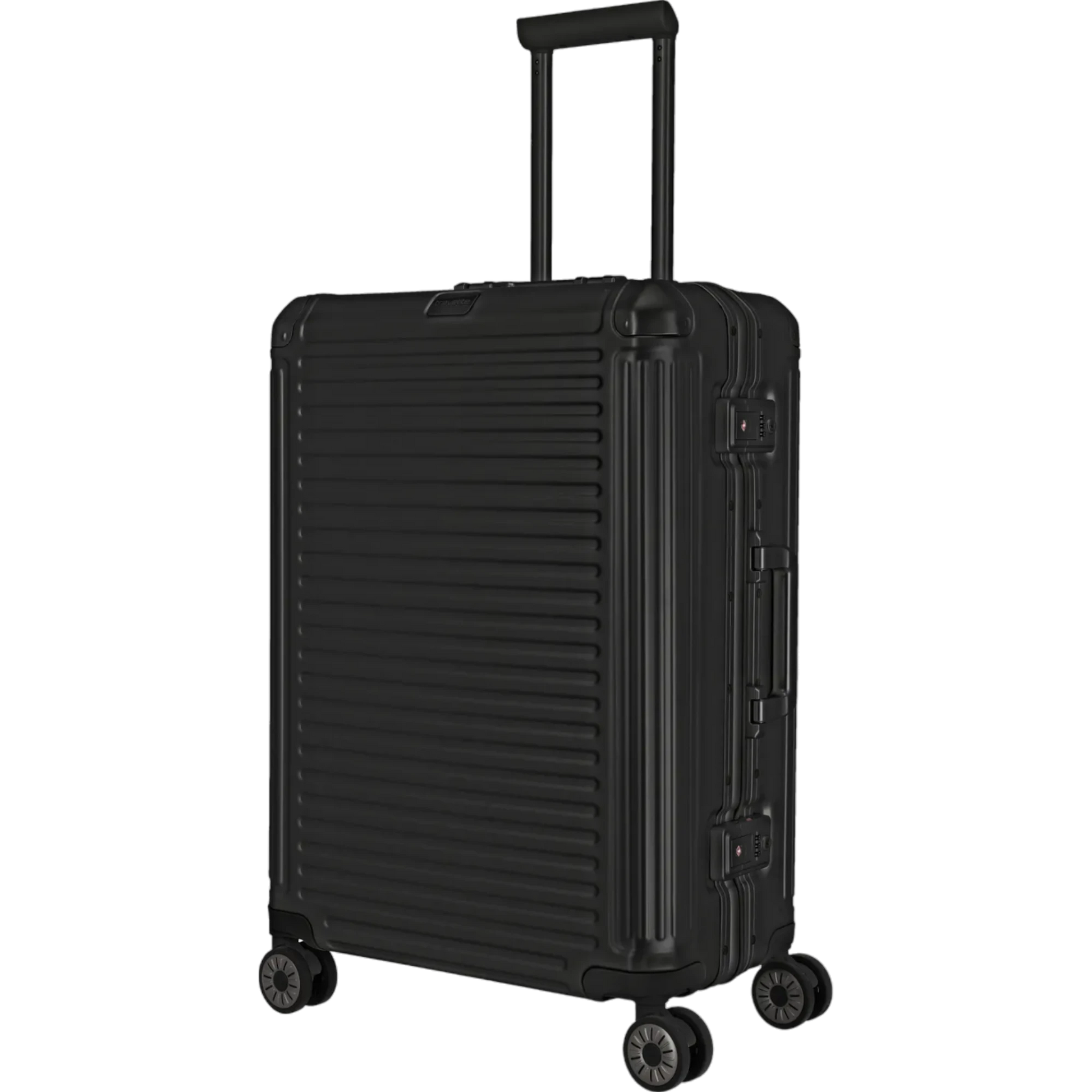 Travelite Next  4-Rollen-Trolley aus Aluminium 67 cm -Schwarz KOFFER-PLUS.COM